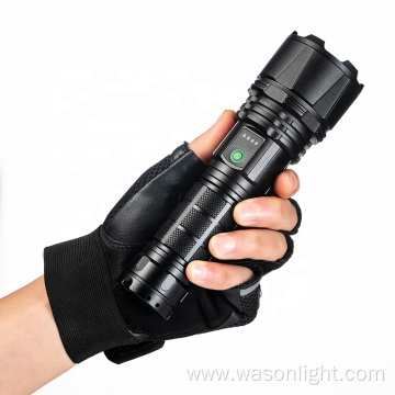 Wason Heavy Duty High Lumens XHP90 Outdoor Fishing Hunting And Mining Flashlight Convex Lens Zoomable Torch Light For Industry